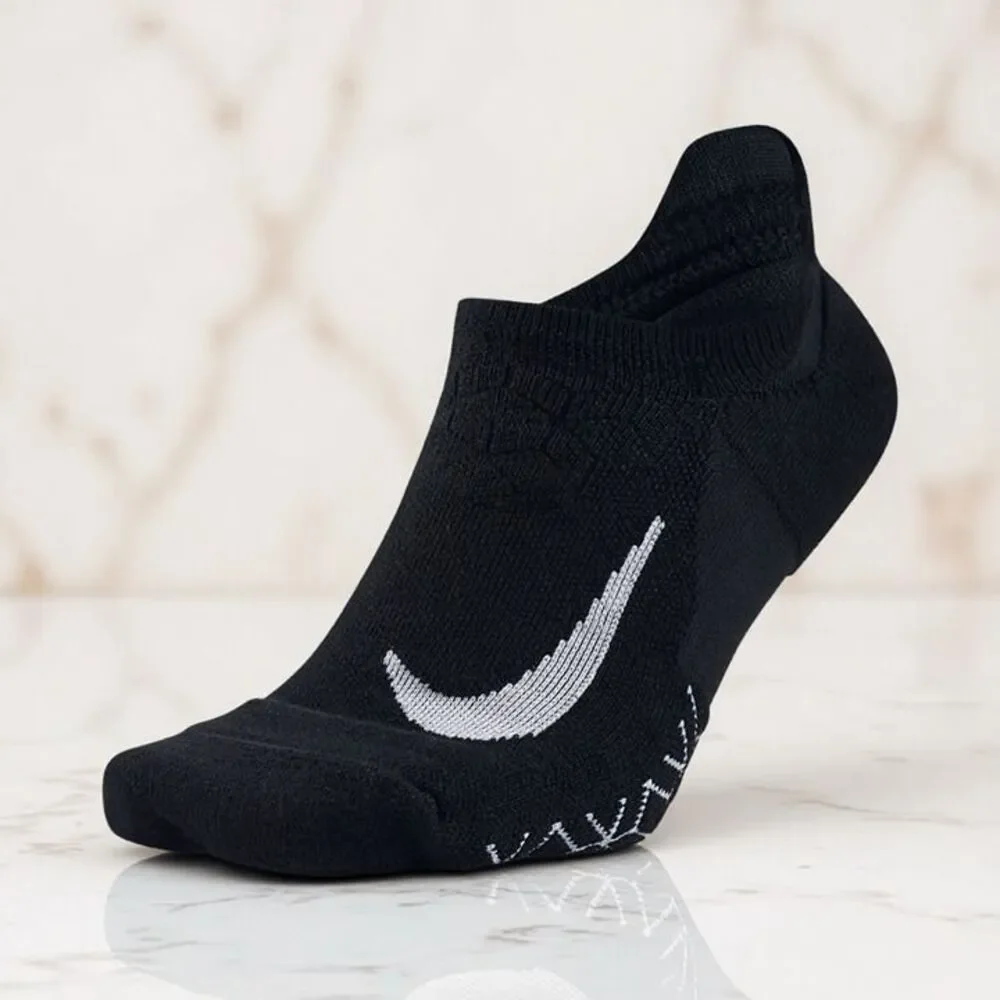 *3 Pair* Nike Elite Cushioned No-Show Black Running Socks M: 6-7.5 | W: 7.5-9